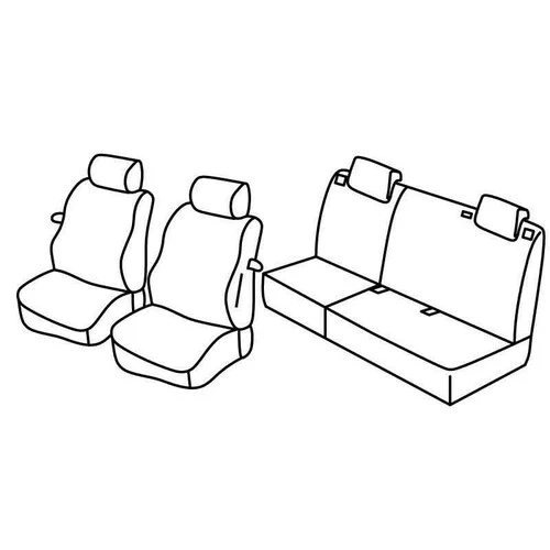 Set coprisedili Superior Nero/Grigio Fiat Grande Punto 3p 09/05>04/12 C15041F QC15041F