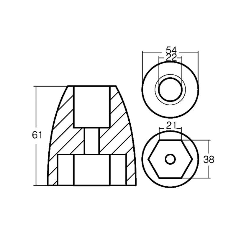 Tecnoseal Anodo Mercury Bravo Iii In Zinco 00836 - Image 2