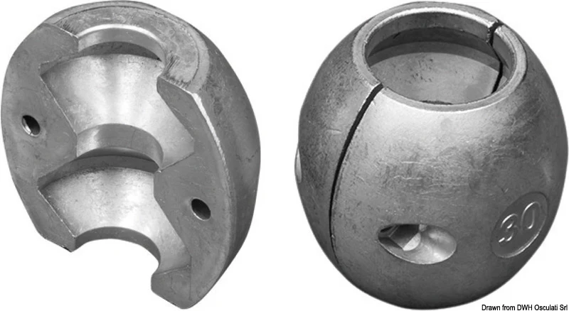 Tecnoseal Anodo oliva alluminio asse mm 40 - Image 2