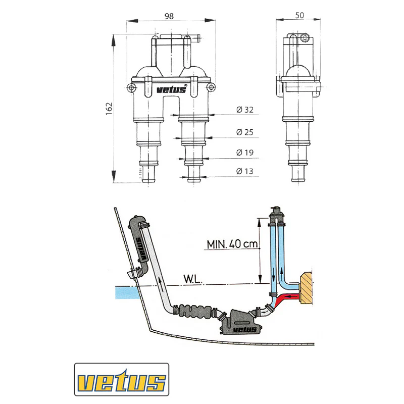 Vetus Antisifone con Tubo AIRVENTH - Image 2