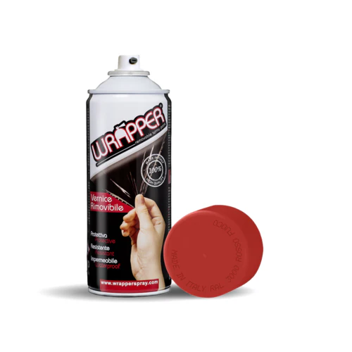 Wrapper pellicola spray rimovibile, 400 ml - Rosso fuoco - Ral 3000